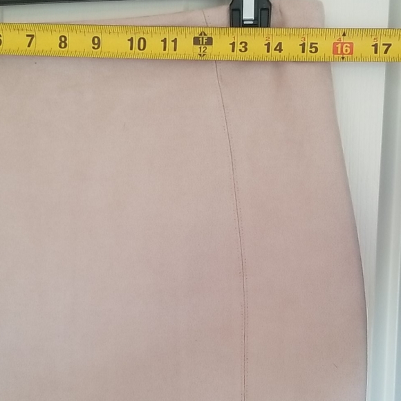 Blush pink/beige faux suede pencil skirt - Picture 8 of 8